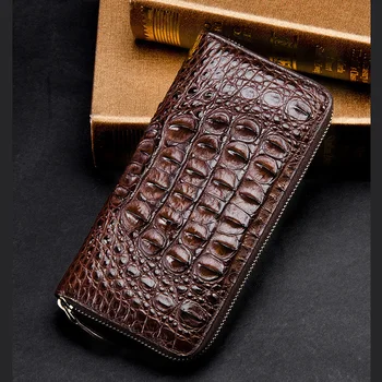 De lux Crocodil Bărbați portofel cu fermoar din piele de Înaltă calitate de moda Mini delgada dinero bolsa hombre negru corto monedero