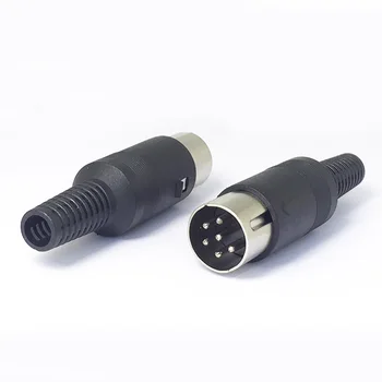 10buc/lot 6 Pin DIN Male Plug Lipire Conector de Sârmă cu Mâner din Plastic 5 Poli mufa Din Wholesales