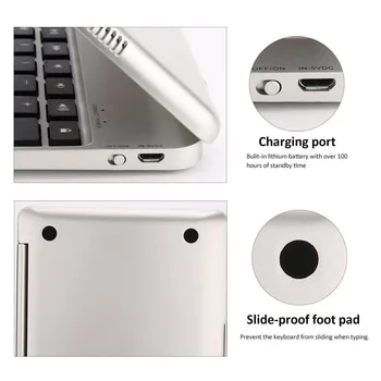 Pentru iPad Pro 9.7 inch Comprimat Mini Wireless Ultra-Subțire Caz Pliere Tastatură Tastatură Bluetooth Reîncărcabil tastatura