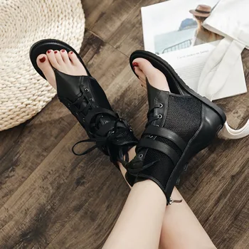 SAGACE Roma Femei sandale Cizme Sexy, de Înaltă Calitate Outsid Doamnelor Pantofi Sandale inalte Negru Cataramă Vara Rece Curea Pantofi