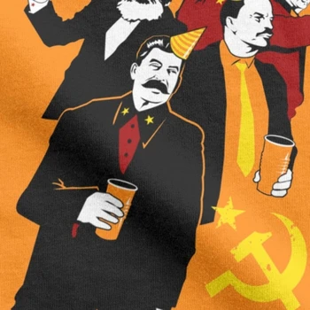 Partidul Comunist Barbati Topuri Tricou Noutate Bumbac Tricou Rus Sovietic Marx, Lenin, Stalin, Mao, Castro Socialismul Tricouri
