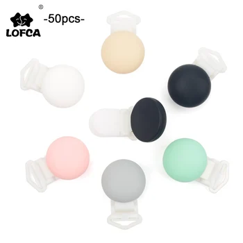 LOFCA 50PCS Suzeta Clip Silicon Rotunde Colorate în Formă de Sfârc Clip DIY Suzeta Lant Accesorii BPA Gratuit Suzeta Titularul Clip