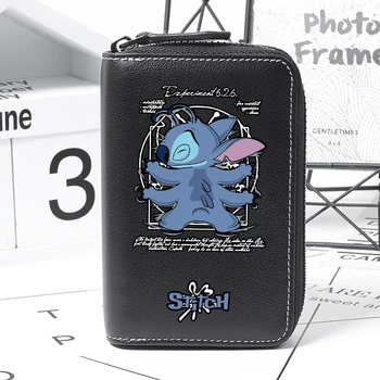 Original Disney Stitch Din Jur Caz-Cheie Pentru Bărbați Și Femei De Mare Capacitate Multifunctional Din Piele Cheie De Masina Card Caz
