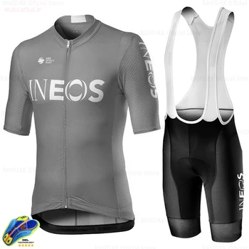 Ineos 2021 bărbați Vară Ciclism Jersey Set Respirabil Ciclism MTB Îmbrăcăminte de Biciclete de Munte Poarte Haine Maillot Ropa Ciclismo Hombre