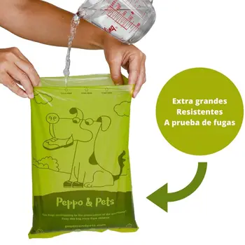 Peppo și Animale de companie, rahat de câine pungi biodegradabile, 240 saci + 1 dozator, mirosul de lavanda, foarte rezistent, animale de companie