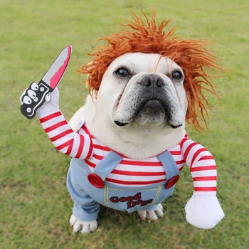 Câinele Cosplay Costum Seturi De Noutate Îmbrăcăminte Pentru Mediu Pentru Câini De Talie Mare Bulldog, Pug Halloween Costume De Câine De Companie Amuzant Haine Reglabil