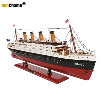 Din Lemn Masiv Model De Barca Cu Panze Titanic Vas De Croaziera Mediterana De Decorațiuni Murale Villa Ornamente Meserii Luxious Cadou