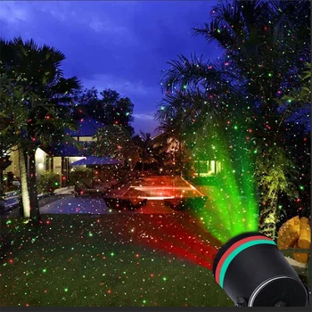 Mutarea Cer Plin de Stele Laser Proiector Peisaj de Iluminat Rosu si Verde Petrecerea de Crăciun a CONDUS Lumina de Scena în aer liber, Grădină cu Gazon, cu Laser Lampă