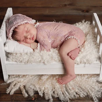Ylsteed 3Pcs/Set Foto Nou-născuți Recuzită Baby Boy Fata de Dantela Tinuta Pălărie Copil de Fotografiere Prezintă Perna Nou-născut Fotografie Accesorii