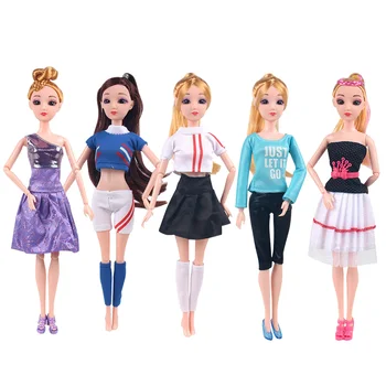 Besegad 5 Set Fata de Moda Papusa Jucărie Rochii Costum de Haine Costum Papusa Accesorii pentru Barbie 11.5 inch Păpuși
