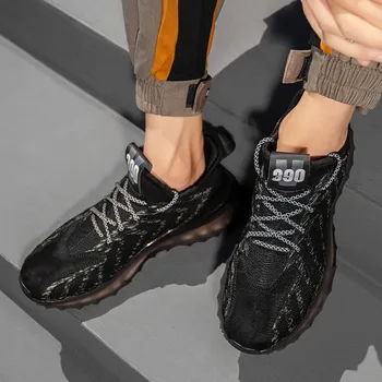 Bărbați clasic Adidași Luminoase Respirabil Dantela Bărbați Plasă de Pantofi de Moda Nu-alunecare Mens Pantofi Casual Masculino Zapatillas De Hombre