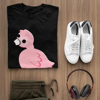 Flamingo Tricou Flamingo Moda T-Shirt Mâneci Scurte Tricou Barbati Imprimat Bumbac Tricou