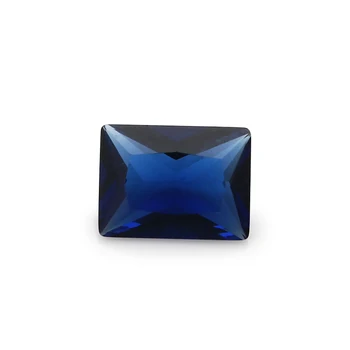100buc 2x3~10x12mm Forma de Dreptunghi Vrac Piatra Albastru de Sticlă de Culoare Sintetice Pietre prețioase Pentru Bijuterii DIY Piatră Tăiate Prințesă