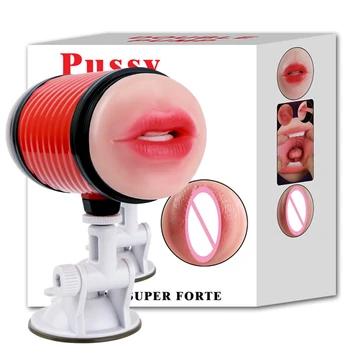 Realist Vagin Silicon de sex Masculin Masturbator Real Pizda si Gura Oral Artificiale 3D Deep Throat Buzunar Pizde Jucarii Sexuale pentru Barbati