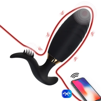 Anal Plug Vibrator de Telefon App de Control Bluetooth Dop de Fund de Prostata pentru Masaj Vagin Masaj Dildo-uri Erotice Jucarii Sexuale pentru Barbati