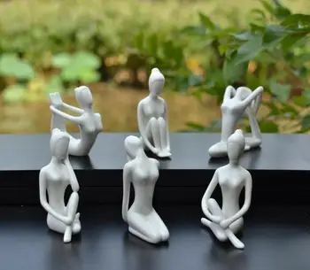 Ceramica Decor Minimalist Modern, Creativ Yoga Fata Ornamente De Ceramică, Mobilier Acasă Cifre Abstracte Mic Ornament