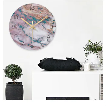 1 Buc Nordic Marmură, Ceas De Perete Modern, Minimalist Dormitor Art Ceasuri Personalității Creative Living Moda Ceas De Perete