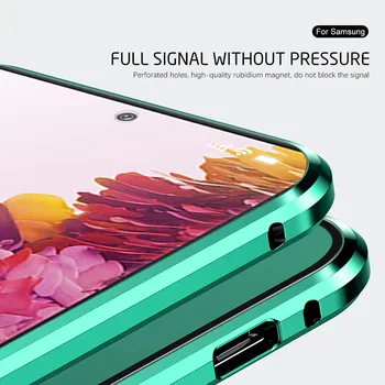 360° Magnetic Flip Cover Pentru Samsung Galaxy S20 FE Caz Sumsung S 20 Fan Edition S20fe Dublă față-Verso Sticla Coque Fundas
