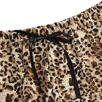 2 Buc/set Noi Set de Pijamale Sexy Sexy si Damele de Sling Sleepwear Dantelă de Moda de Lenjerie de Imprimare Leopard Și pantaloni Scurți de Pijama Set Pentru Femei