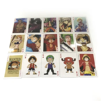 54 Coli/Set Anime ONE PIECE Luffy Zoro Cărți de Poker Personaje de Desene animate Cosplay Bord Cărți de Joc carte Poștală