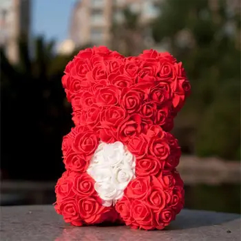 Conserve de Flori Artificiale de Trandafir Urs Xmas Birthady Cadou de Petrecerea de Nunta DIY Decor Ziua Îndrăgostiților Prietena Cadou Consumabile