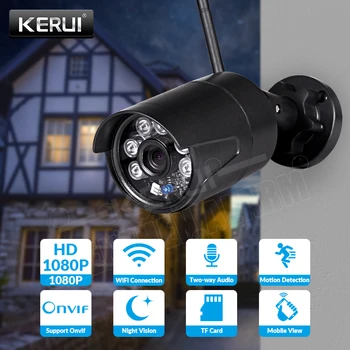 KERUI 1080P Full HD de Exterior rezistent la apa Camera IP WiFi Home Security Camera de Supraveghere Cu Viziune de Noapte de Stocare Cloud