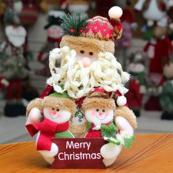 Decor de crăciun Păpușă Moș crăciun om de Zăpadă Drăguț Cadou Desktop Bumbac Colorat de Craciun pentru Decorarea Ornamente
