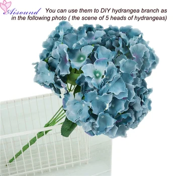 10buc 20cm Mari de Mătase Floare Hortensie Stem Floral Ramură Pentru Decor Nunta DIY Floral de Perete Consumabile