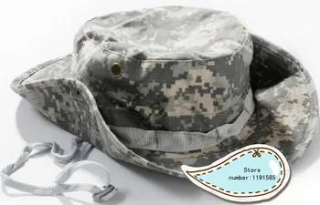 Armata militară Rotundă cu boruri Soare Boonie Hat Capac pentru Pescuit Drumeții ACU camuflaj