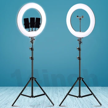 Video cu LED-uri Lumina Estompat Selfie Inel Inel de Lumină lampă de Fotografie de Iluminat cu Suport de Telefon 1,6 m Trepied Suport pentru Machiaj Youtube