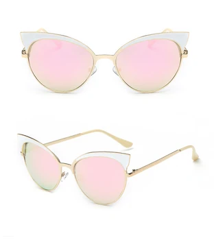 Ochi de pisica Epocă ochelari de Soare Mari de Jumătate Cadru Retro ANII 50, Designer de Brand 2016 Nouă Femei ochelari de Soare Nuante de Plajă Elegant Feminin
