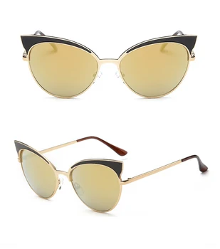 Ochi de pisica Epocă ochelari de Soare Mari de Jumătate Cadru Retro ANII 50, Designer de Brand 2016 Nouă Femei ochelari de Soare Nuante de Plajă Elegant Feminin