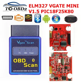 VGATE Scanner Mini ELM327 Bluetooth V1.5 OBD2 de Diagnosticare Auto Scanner Pentru Android ELM 327 1.5 V OBDII OBD 2 Instrument de Diagnosticare Auto