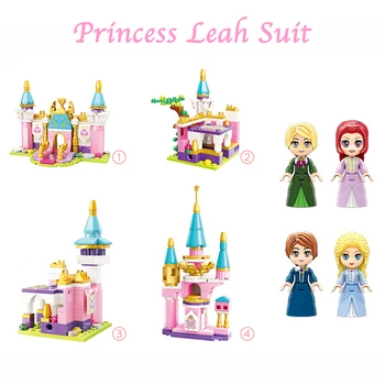 4 in 1 Princess Leah Castele se Potrivesc Prieteni Set Mini cifre Blocuri Educaționale Jucarii Pentru Fete Creative Fete