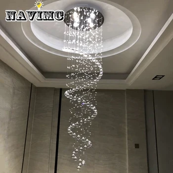 Modern K9 LED-uri de Mare Spirală Living Candelabre de Cristal corp de Iluminat pentru Scara Scara Lampa Prezenta Dormitor Hall Hotel