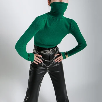 [MEM] Skinny Temperament de Tricotat Pulover Vrac se Potrivi cu Maneca Lunga pentru Femei de Moda Noua Valul de Toamna Iarna 2021 1DD2863