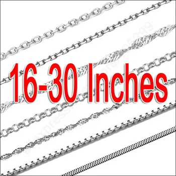 10BUC Whoesale 16-30 de ani-Inch 10 Stiluri Veritabil 925 de Bijuterii de Argint Sarpe CORNELIU Figaro Lanțuri Colier cu lanț Extensibil Cu Cleme