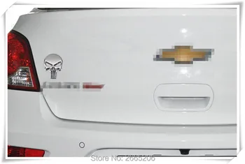 HO Car Styling Metal Punisher Craniu Insigna Emblema pentru Vw polo, tiguan golf 7 4 6 passat b6 b5 b7 touran t5 accesorii