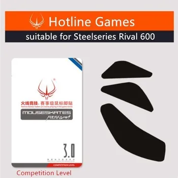 1 pachet Hotline Jocuri de Concurență la Nivel de picioare mouse-ul mouse-patine pentru Steelseries Rival 600 650 3M FTPE 0,6 mm/0.28 mm