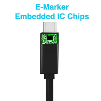 USB 3.1 Type C la USB C Thunderbolt Compatibil Cablu PD 100W 5A GEN2 mascul la Mascul încărcare de Date 4K pentru Macbook iMac Samsung