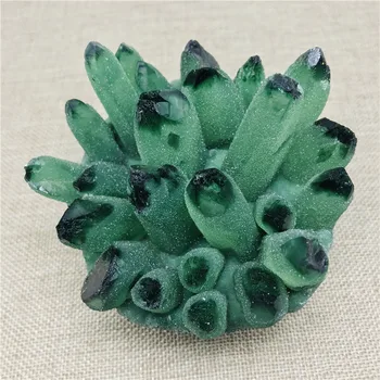 350-1100g Verde Natural Fantomă Fantomă Cristal de Cuarț Grup rock pietre și cristale de minerale de Vindecare reiki Specimen decor Acasă
