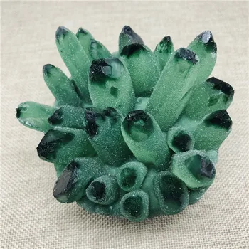 350-1100g Verde Natural Fantomă Fantomă Cristal de Cuarț Grup rock pietre și cristale de minerale de Vindecare reiki Specimen decor Acasă