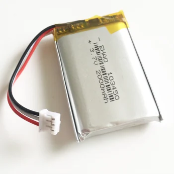 3.7 V 2000mAh Litiu-Polimer LiPo Baterie Reîncărcabilă JST PH2.0mm conector 3PIN 103450 Pentru DVD PAD camera GPS Difuzor laptop