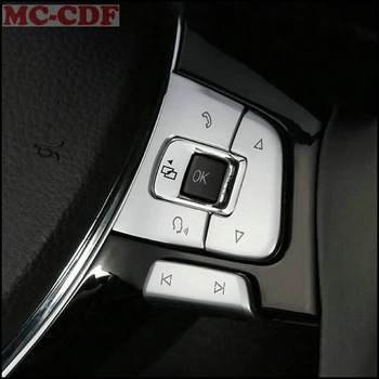 Auto-styling ABS volan butoane Capacul Ornamental autocolant pentru VW GOLF 7 MK7 Passat B8 Tiguan T-roc 2018 6ps/lot accesorii auto