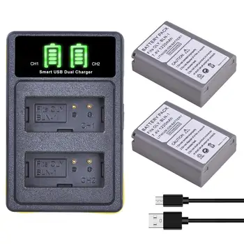 Durapro 2x BLN-1 BLN1 Înlocuire baterii + LED USB incarcator pentru Olympus OM-D E-M1 E-M5 Mark II PEN-F E-P5 EM1 EM5 PENF EP5