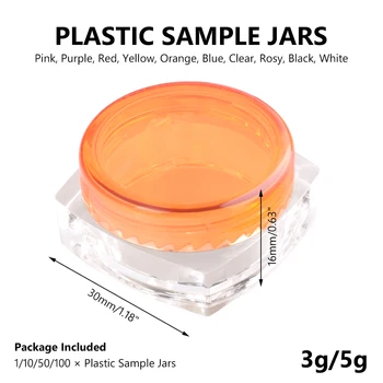 100buc Mici de Plastic, Ambalaje de Plastic Borcan Cosmetice 3g/5g Cutie de Depozitare Crema de Buze Cosmetice Oalelor Borcan Cosmetice Balsam de Container Borcan