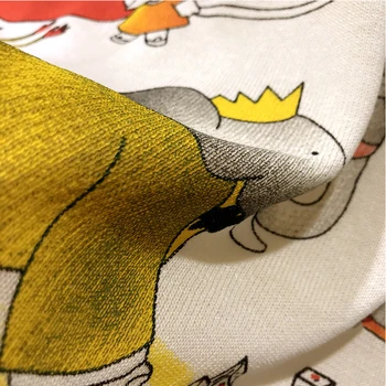 Design De Moda Pentru Femei Maneci Scurte Vintage Tricotat De Sus 2021 Primavara-Vara Elefant De Desene Animate De Imprimare De Înaltă Calitate T-Shirt Pe B-068