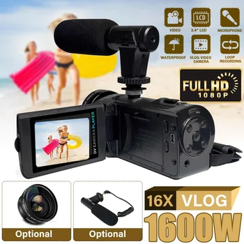 Profesionale 1080P HD video camera video aparat de fotografiat viziune de noapte 2.4 în ecran LCD de Camera 16X zoom digital de camera cu microfon