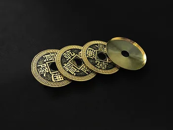 Monede din china și Panglică Jimmy Fan Clasic Monedă Magie Trucuri Iluzii Aproape Magic Fermecătoare Chineză Moneda de Dispariție