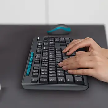 Logitech MK275 Mouse Wireless Keyboard Combo 1000 DPI Optic Ergonomic Mouse-ul Full-Size Tastatură Set Pentru Desktop Laptop